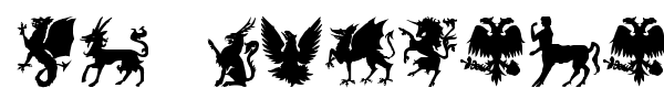 SL Mythological Silhouettes font preview